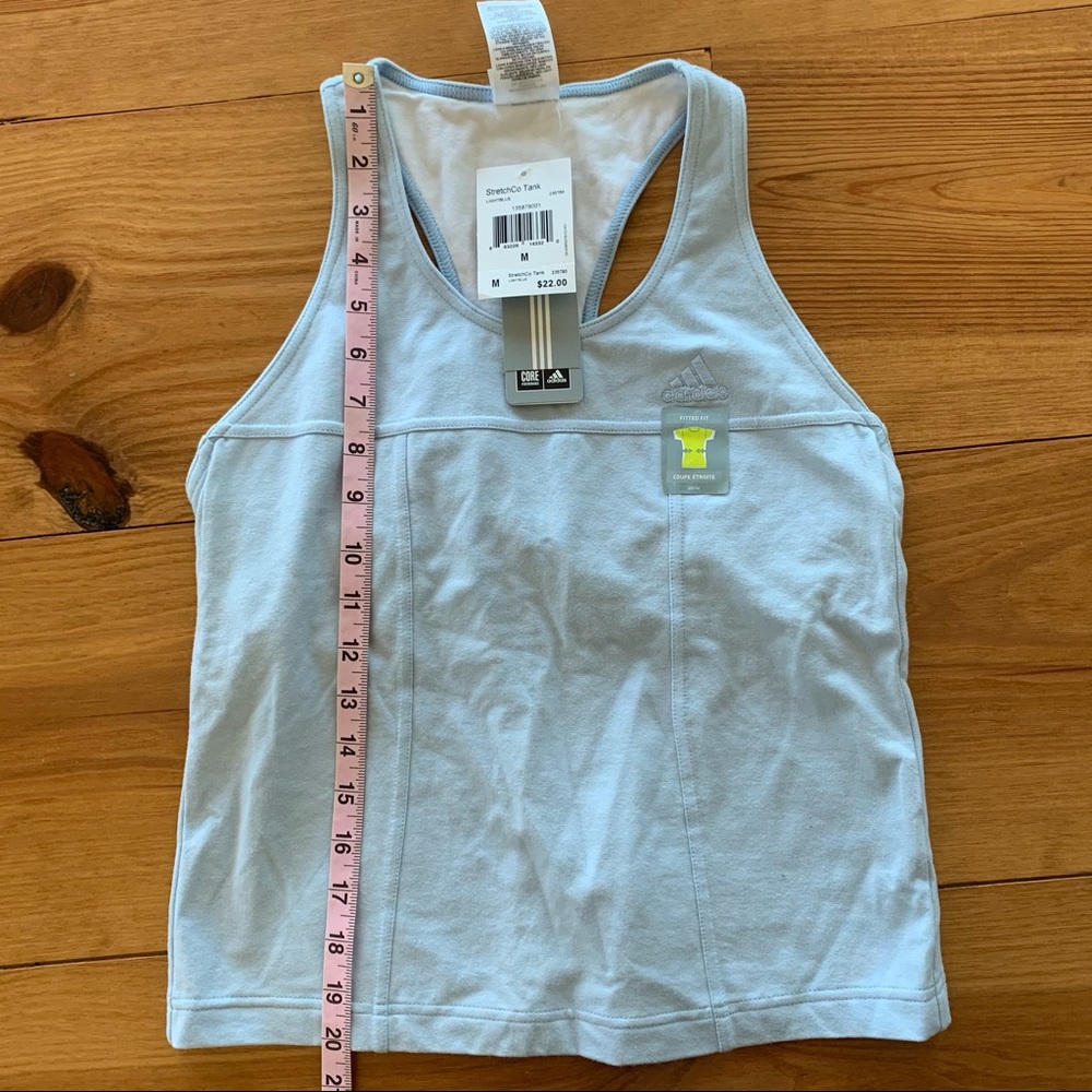 Adidas Work Out Racer Back Light Blue Tank - Picture 8 of 9